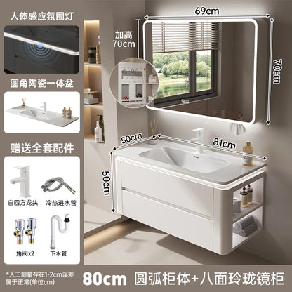 Led Light Ensuite Bathroom Cabinet Basin Designs Mirror