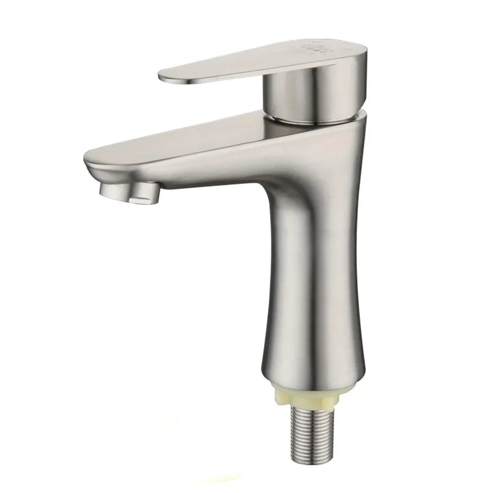 Bathroom Basin Faucet Stainless Steel Cold Water Tap