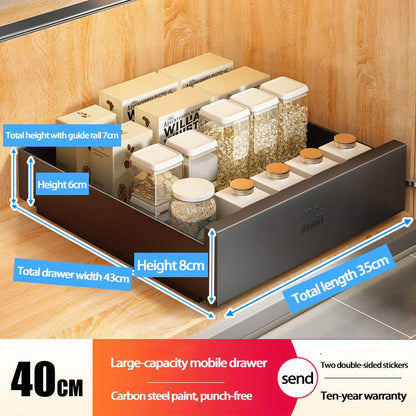 Under-Sink Cabinet Drawer Slide Pull-Out Draining Shelf