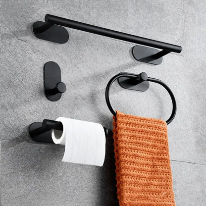 4/5pcs Stainless Steel Bathroom Hardware Anticorrosion Wall Mount