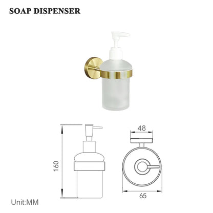 Brushed Gold Wall Mount Shelf Toilet Bath Hardware