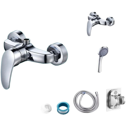 Zinc Alloy Shower Mixer Tap Wall Mounted Bathroom