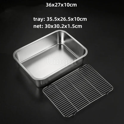 Deep Square Plate Basin Rack Pallet Stainless Steel
