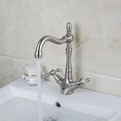 Kemaidi Gold Bathroom Sink Faucet Brass Hole Deck