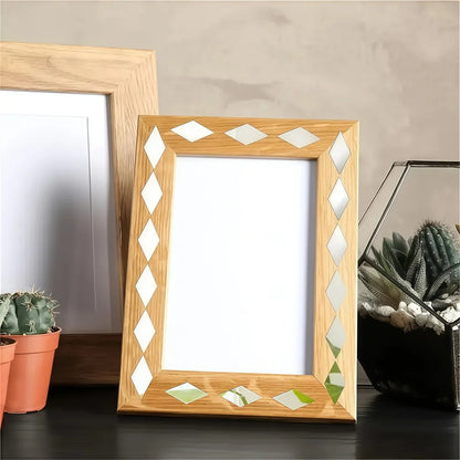 100pcs 5cm Diy Craft Mirror Stickers Leaf Shape