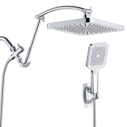 Large Panel Rectangle Rain Shower Head Handheld Spray
