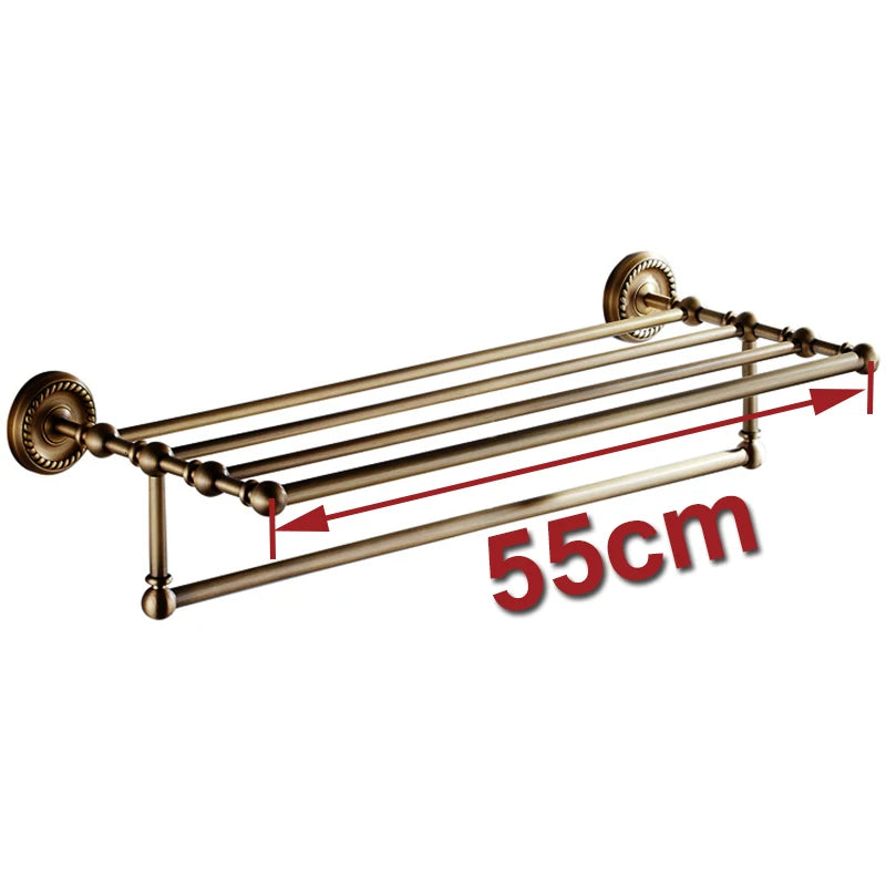 Solid Brass Bathroom Robe Hook Paper Holder Towel