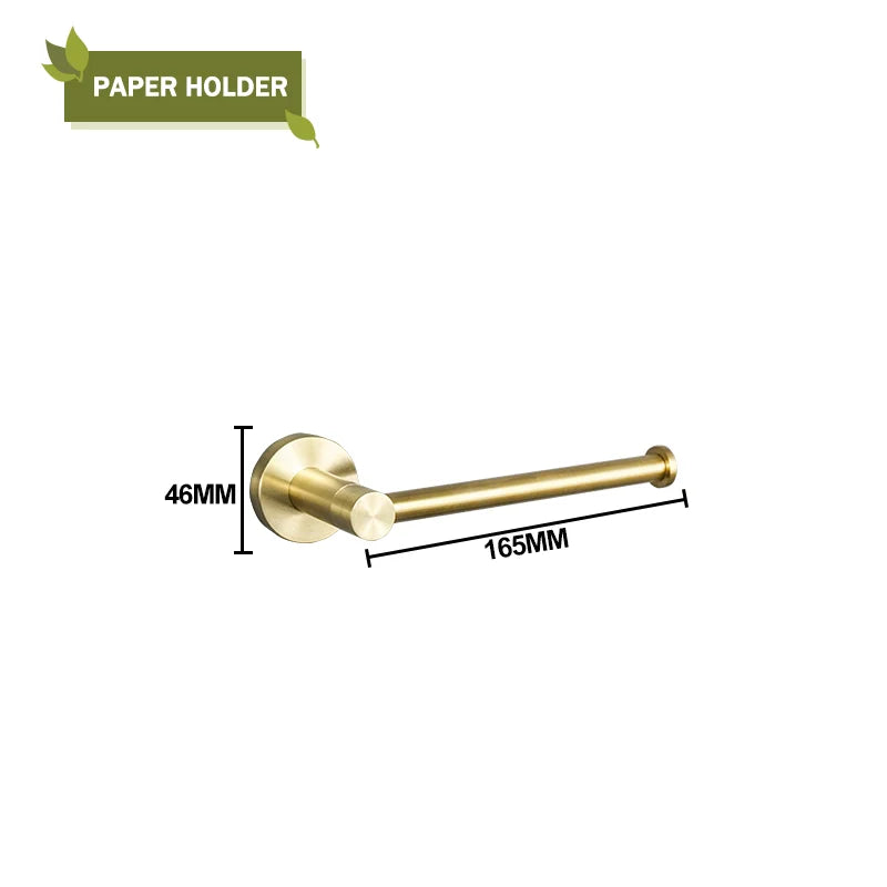 Brushed Gold Wall Mount Shelf Toilet Bath Hardware