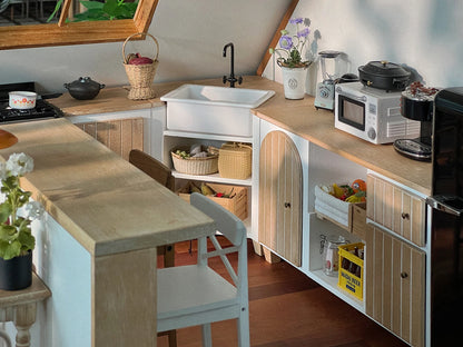 Solid Wood Metal Corner Sink Cabinet Door Cabinet