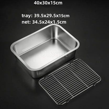 Deep Square Plate Basin Rack Pallet Stainless Steel