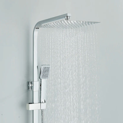 Thermostatic Chrome Shower Faucet Rainfall Headshower Handled