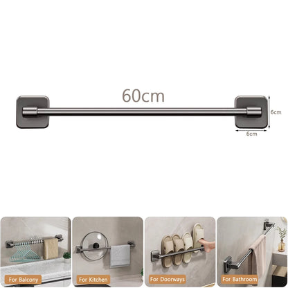 Bathroom Towel Rack Punch Black White Grey Bath