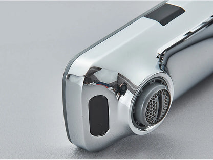 White Chrome Smart Sensor Basin Faucet Screen Digital