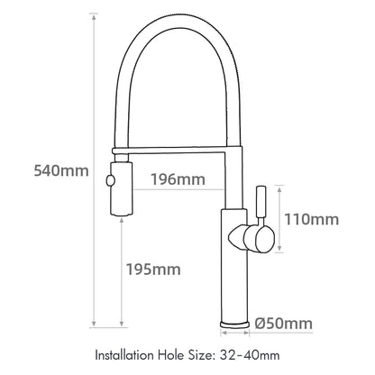 Brushed Gold Faucets Handle Pull Out Mixer Cold
