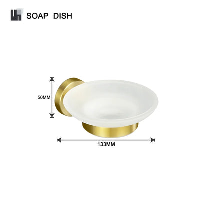 Bathroom Hardware Brushed Gold Knurled Brass Kit Towel