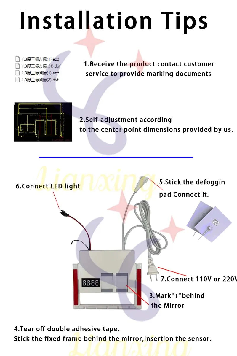 Strip Light Controller Smart Switch Touch Mirror Dimmer