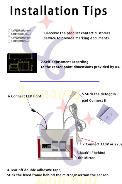 Strip Light Controller Smart Switch Touch Mirror Dimmer
