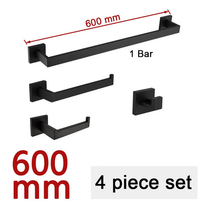 Matte Black Bathroom Hardware 304 Stainless Steel Towel