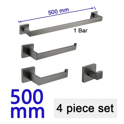 Gunmetal Stainless Steel Bathroom Accessorie Hardware Towel Rack