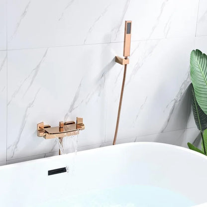 Tuqiu Rose Gold Bathtub Shower Faucet Brass Bathtub