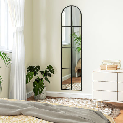 Homcom Full-Length Wall Mirror Arched Design Metal Frame