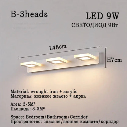 Led Bathroom Mirror Wall Lamp Vanity Light Waterproof