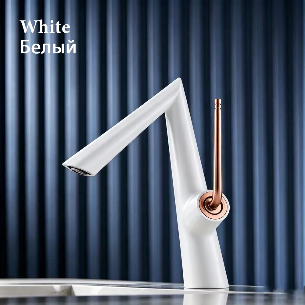 Solid Brass Basin Faucet Deck Mounted Bathroom Faucet