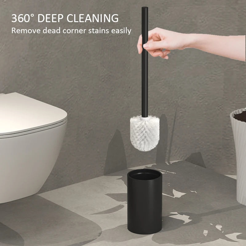Bathroom Toilet Brush Holder Cleaning Plastic Floor Standing