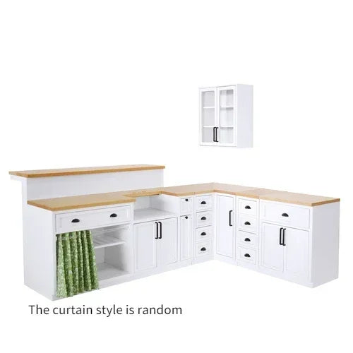 1/6 Dollhouse Miniature Furniture Wooden Shelf Cabinet Sink