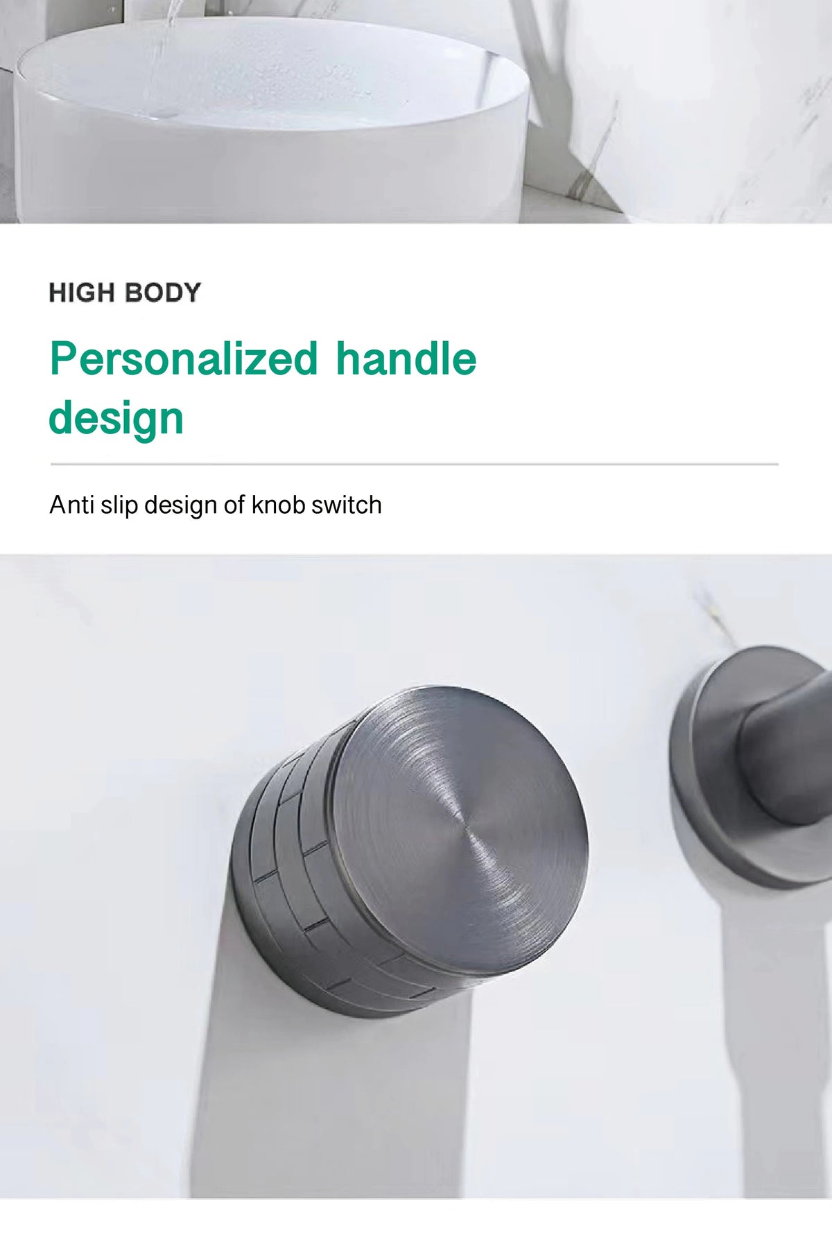Aitana Luxury Brass Brushed Nickel Bathroom Faucet Simple