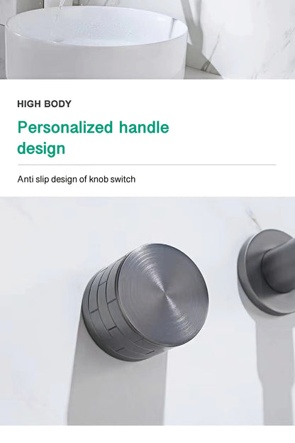 Aitana Luxury Brass Brushed Nickel Bathroom Faucet Simple