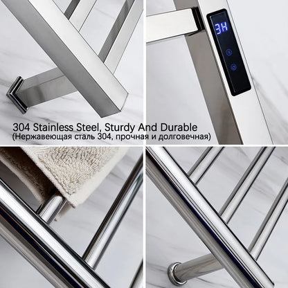 Bathroom Stainless Steel Electric Towel Rack Temperature Control