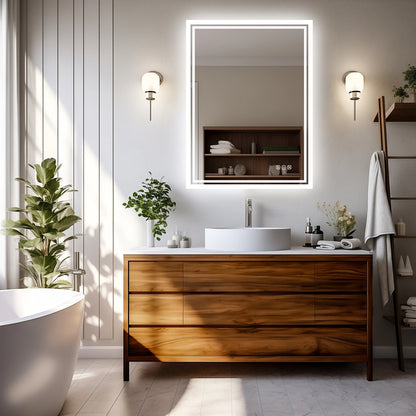 Led Backlit Mirror Bathroom Vanity Lights Anti-Fog Dimmable