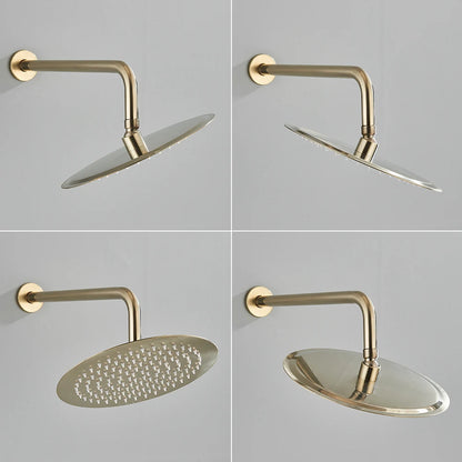 Brushed Gold Shower Faucet Embedded In Ways Shower