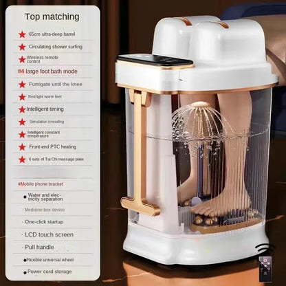 Foot Soaking Bucket Electric Massager Foot Wash Basin