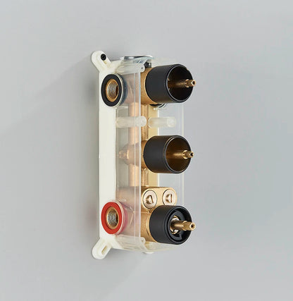 Thermostatic Shower Faucet Wall Concealed Waterfall Rainfall