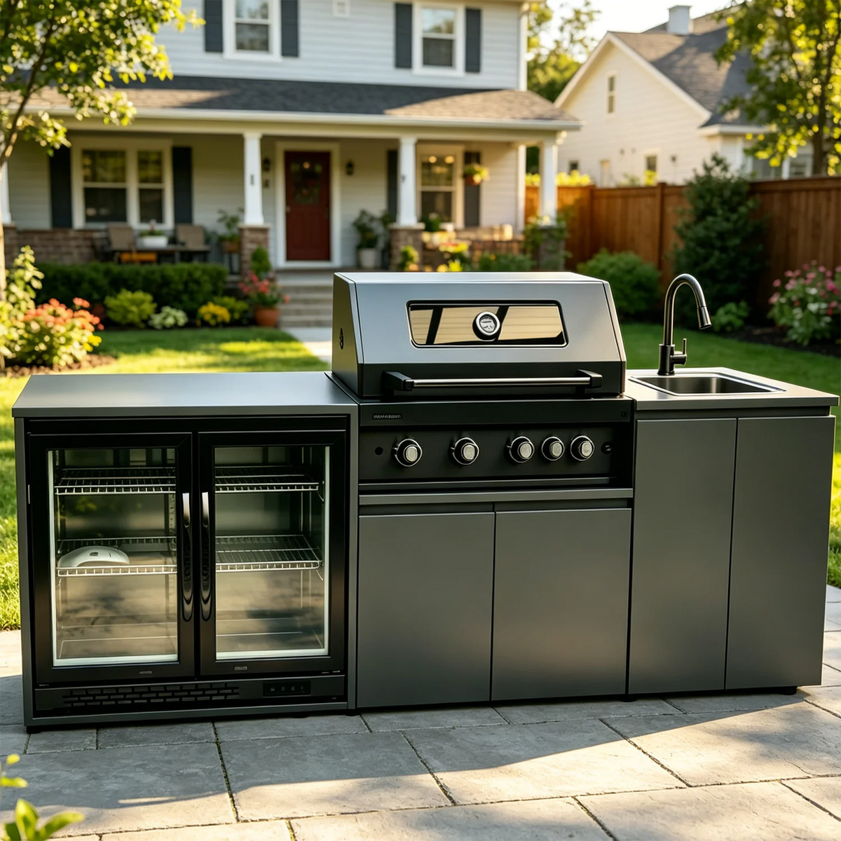 Modern Modular Functional Stainless Steel Outdoor Cabinets Grill