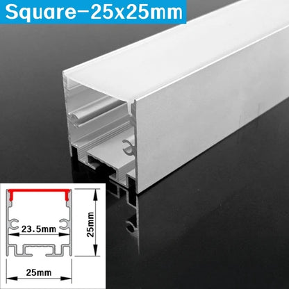 Three-Sided Glowing Led Aluminum Profile Tube Lamp Surface