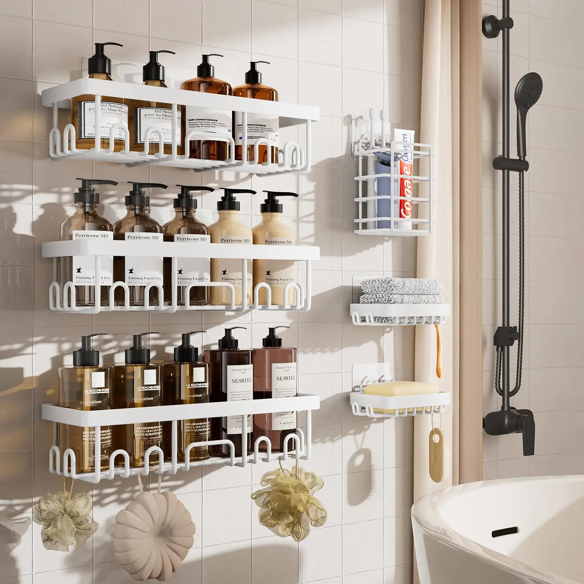 Pack Shower Caddy Organizer Rack Shelf Inside Shower
