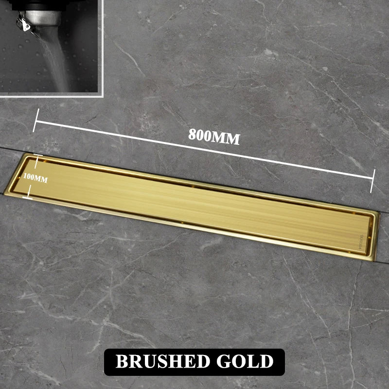 304 Stainless Steel Bathroom Drain Brushed Rose Gold