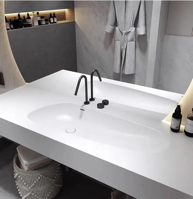 Two Holes Widerspread Brass Basin Faucet 360 Rotating
