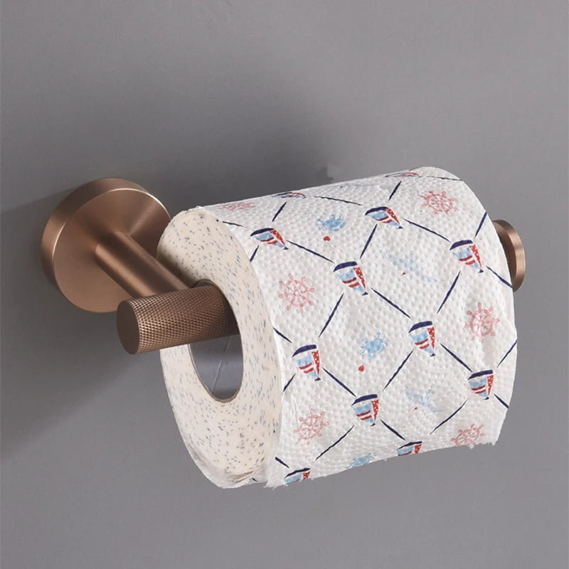 Brushed Rose Gold Toilet Brush Holder Toilet Paper
