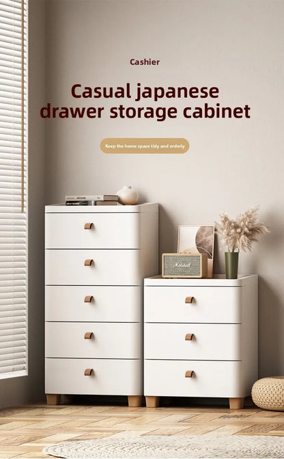 Narrow Multi-Layer Drawer Style Storage Cabinet Bathroom