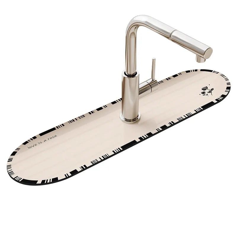 Sink Faucet Mat Drain Pad Absorbent Bathroom Splash