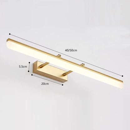 Retractable Bathroom Mirror Front Wall Light Dressing Table