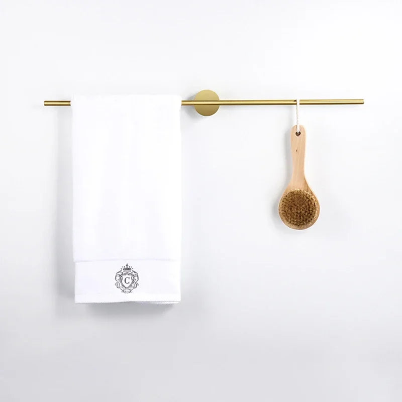 Light Luxury Towel Rack Creative Brushed Gold Adjustable