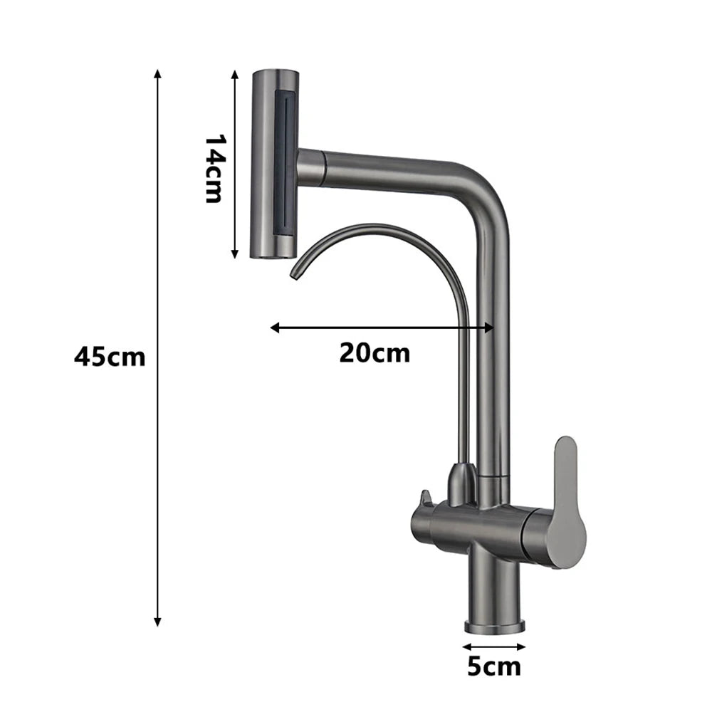 Waterfall Faucet Multi-Functional Mode Pure Cold Water Faucet