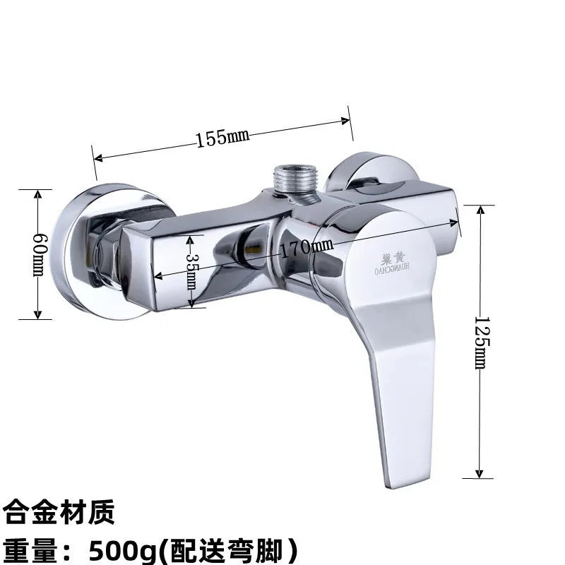 Brass Shower Faucet Mixer Valve Shower Head Hidden
