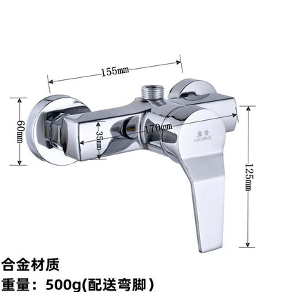 Brass Shower Faucet Mixer Valve Shower Head Hidden