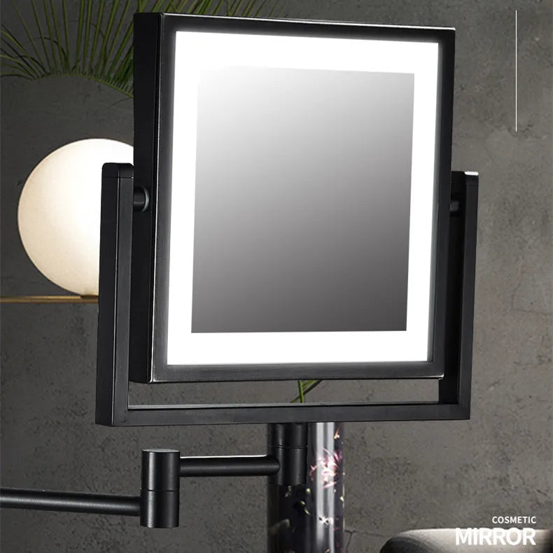 Rose Gold Square Led Bathroom Mirror Wall Mounted